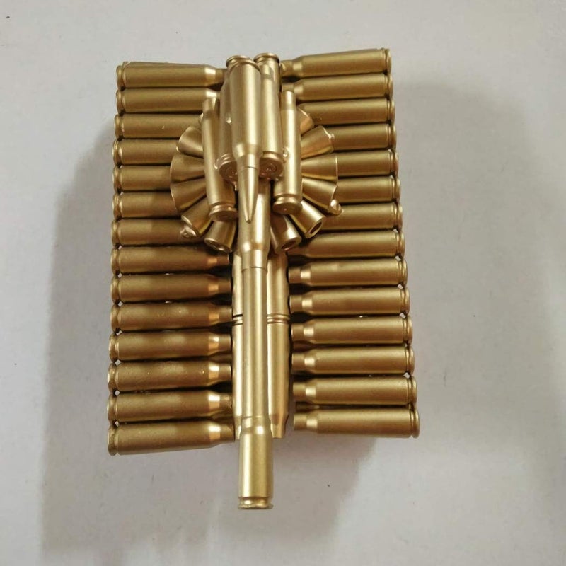 Singeek Bullet Shell Casing Shaped Army Tank Metal Sculpture,Great Decorative Artwork Model Gift for Home,Study Room Decorations (Gold Disc Style) - Image 3